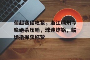 开云体育官方入口-葡超赛程吃紧，浙江稠州今晚绝杀压哨，球迷炸锅，临场指挥获称赞的简单介绍
